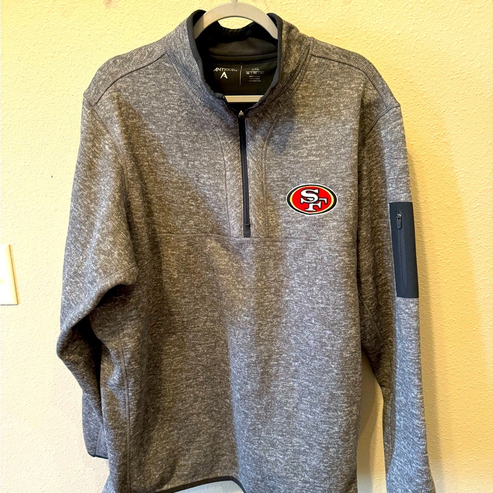 San Francisco 49ers 1/4 zip pull over sweater